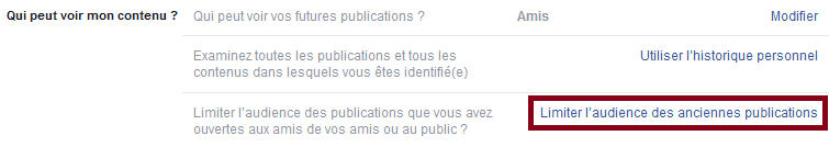 limiter visibilité publications facebook