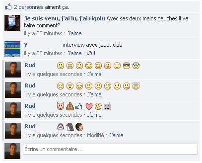 smileys facebook dans les commentaires ou le chat