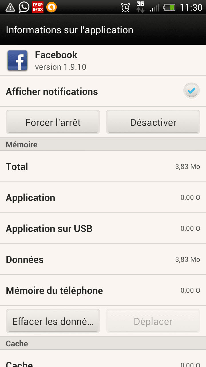 impossible de désinstaller facebook sur mon téléphone