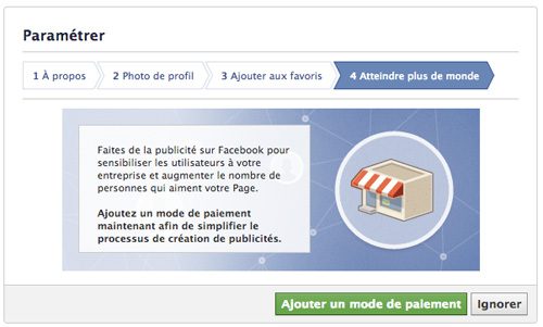 publicité page facebook