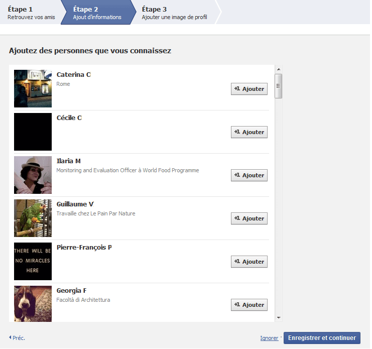 ajouter des amis facebook