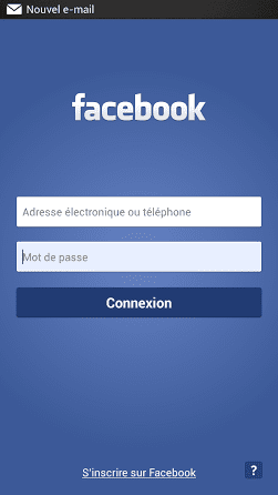 inscription facebook mobile