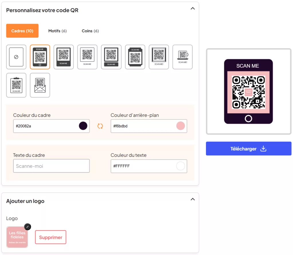 personnaliser qr code