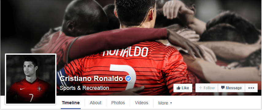 photo page facebook cristiano ronaldo