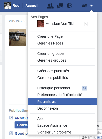 désinscription facebook