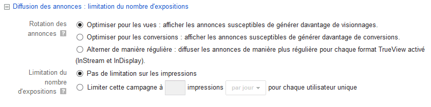 diffusion annonces limitation nombre d'expositions