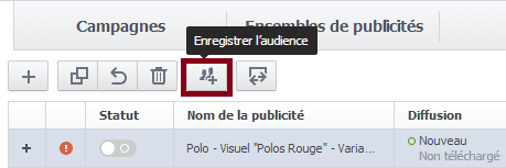 enregistrer une audience facebook