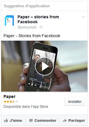 publicité facebook mobile