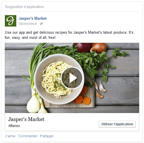 publicité facebook vidéo