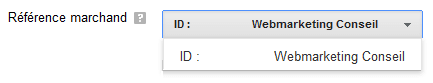 référence marchand google shopping