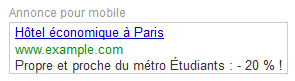 annonce mobile google