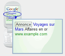 annonce google wap