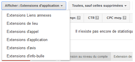 créer une extension d'annonce google