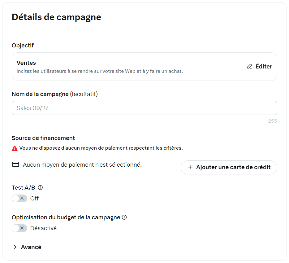 détails campagne