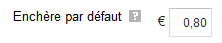 encheres par défaut