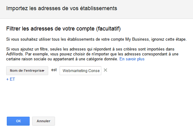 extension de lieu google