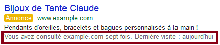 extension visite précédente