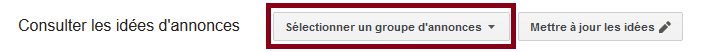 selectionner groupe d'annonce