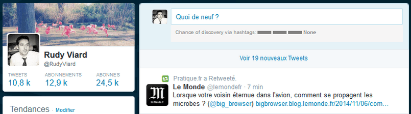 interface de publication twitter