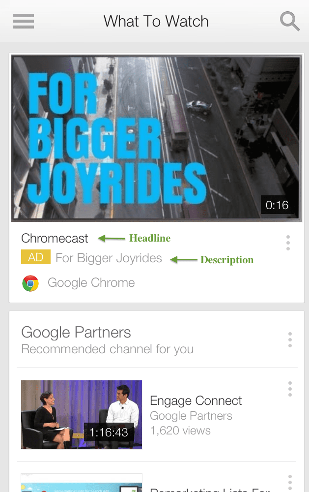 masthead youtube android