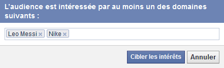 ciblage par interet facebook