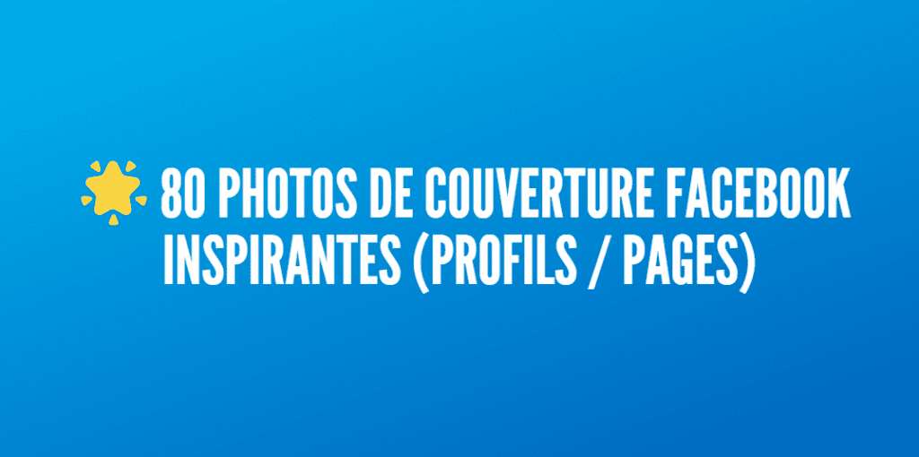 couvertures pages profils facebook