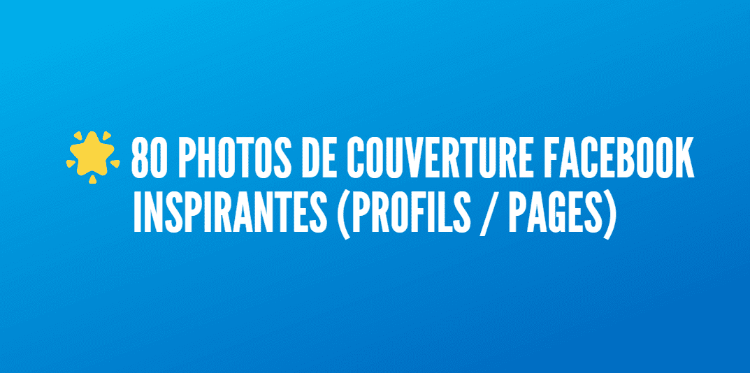 couvertures pages profils facebook