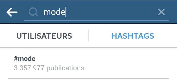 recherche mot sur instagram