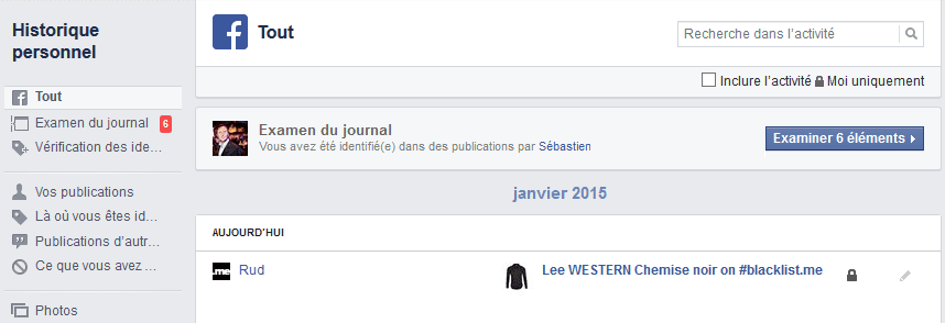 historique facebook