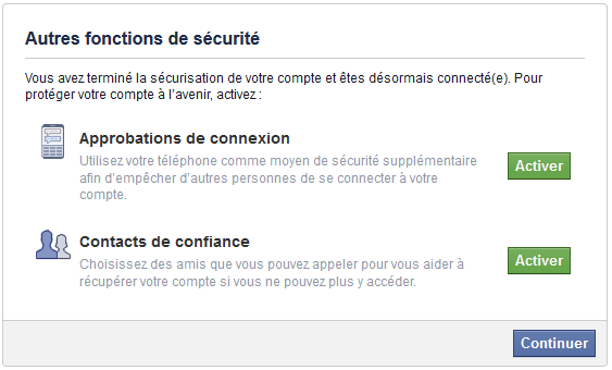 securité facebook