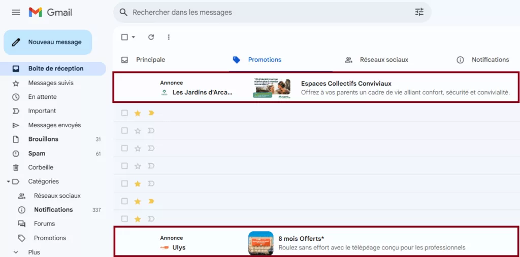 gmail ads sponsored