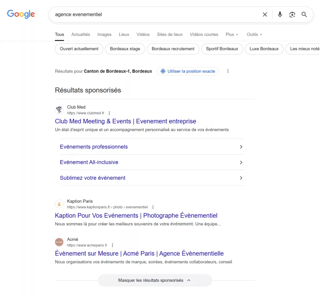 résultats sponsorisés