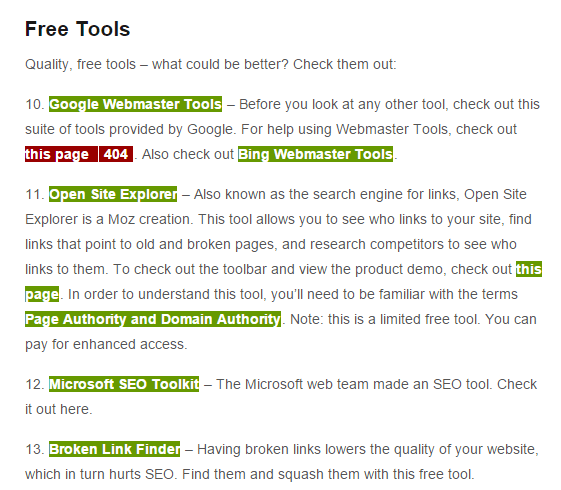 broken linkbuilding