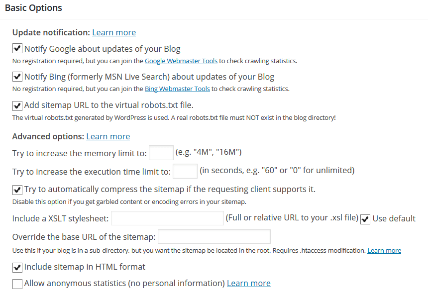 plugin google xml sitemaps-