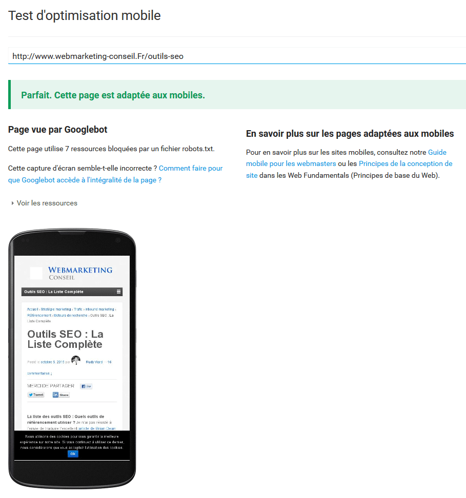 référencement mobile