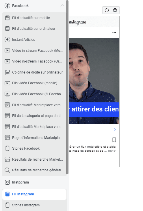 apercu publicité facebook