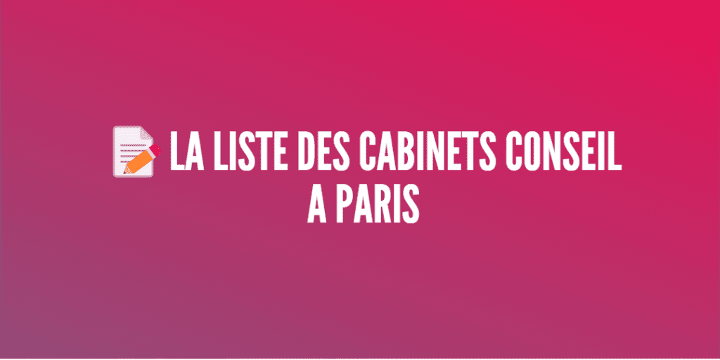 cabinets conseil paris