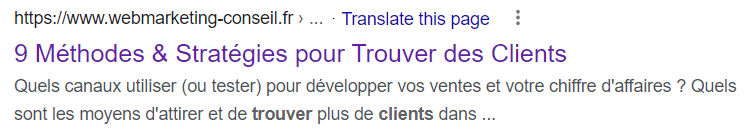 optimisation titre description google