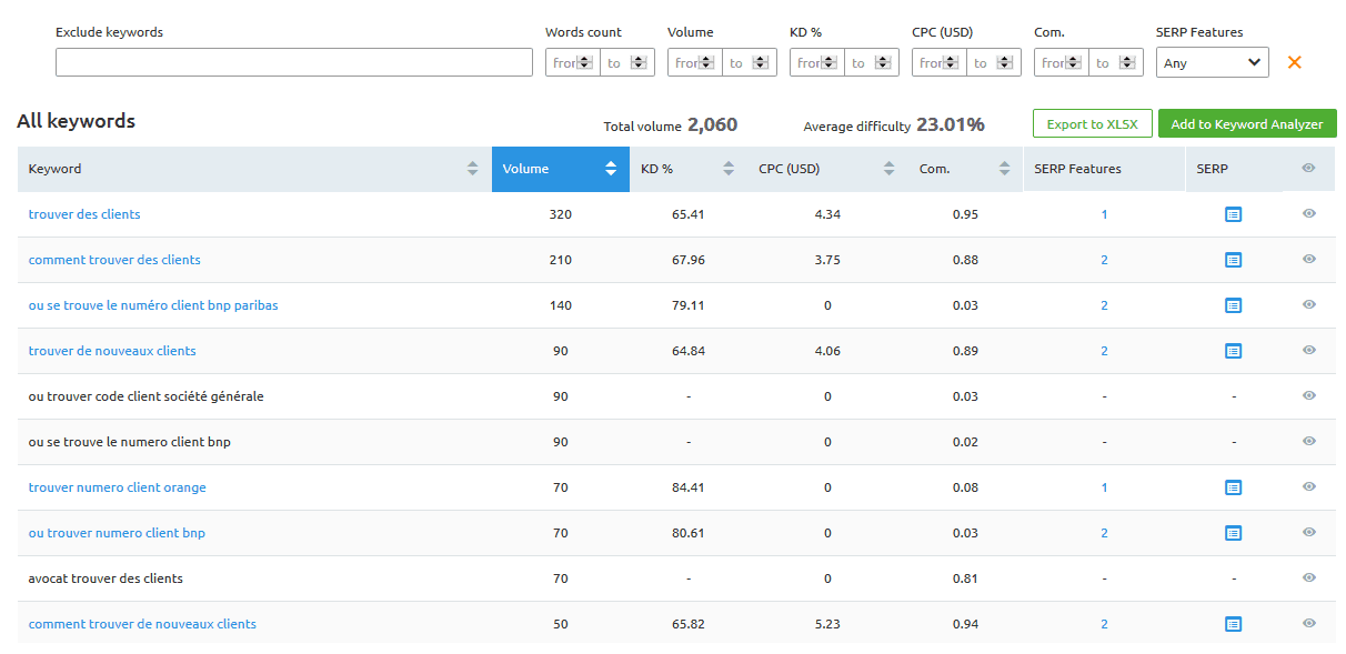 outil audit mots-clés