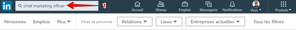 rechercher contact linkedin
