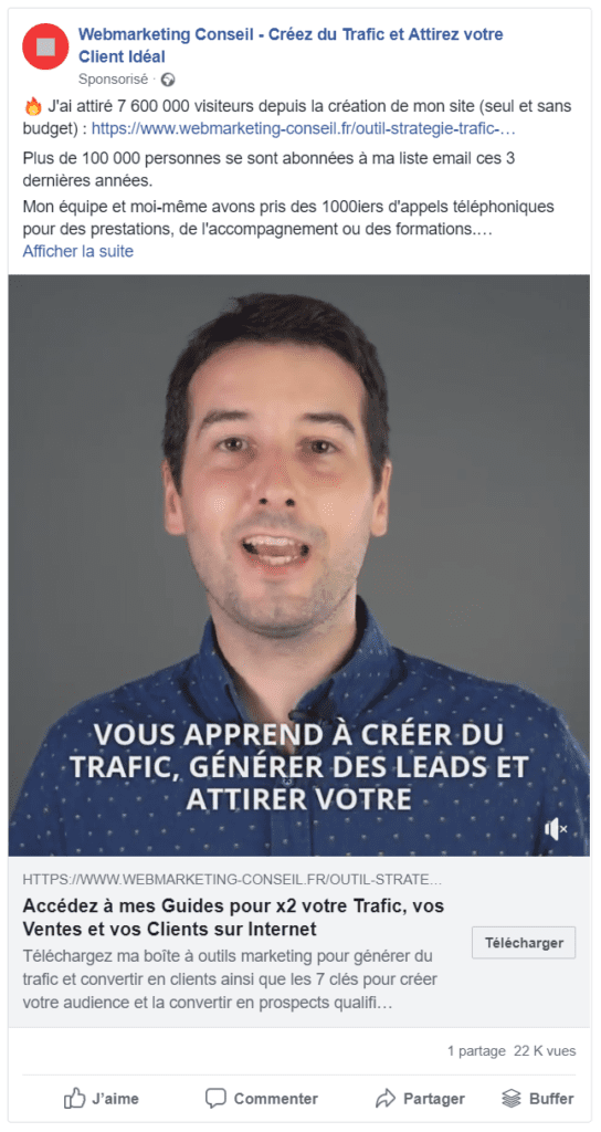 publicité réseaux sociaux