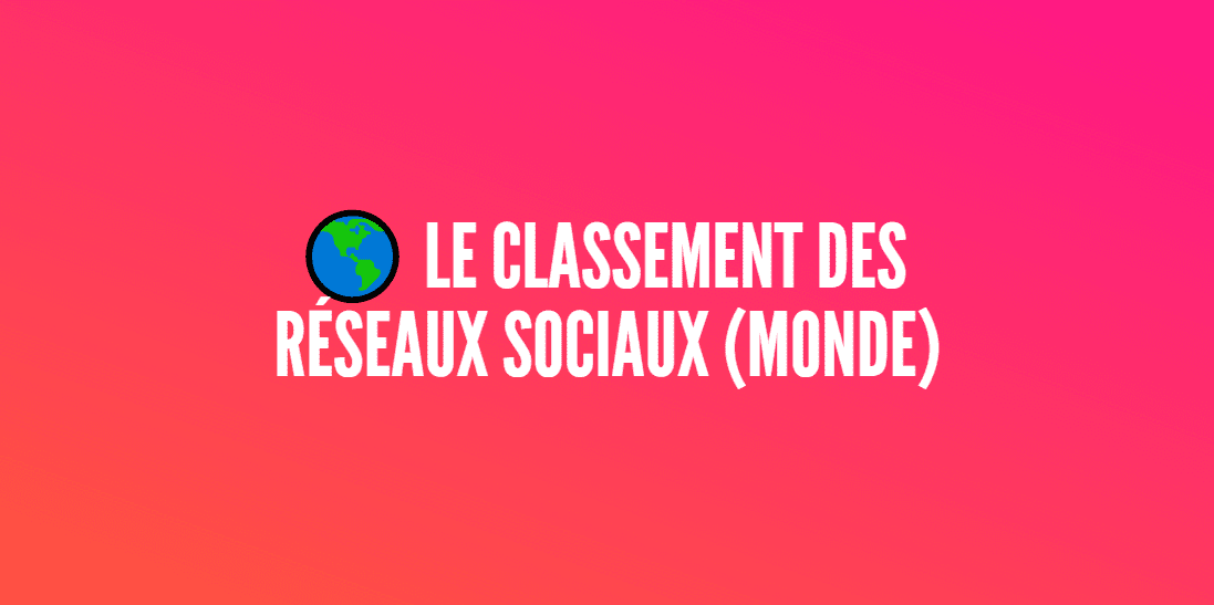 classement réseaux sociaux