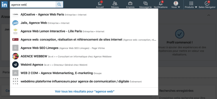 cibler profils linkedin