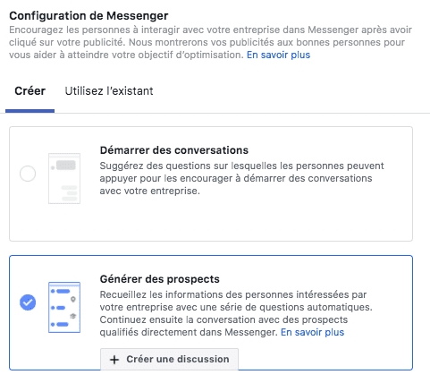 créer facebook ads