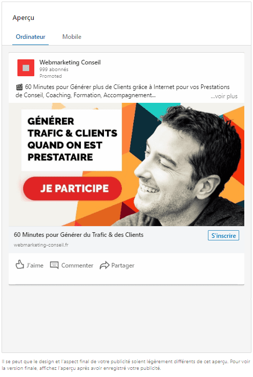 annonce linkedin