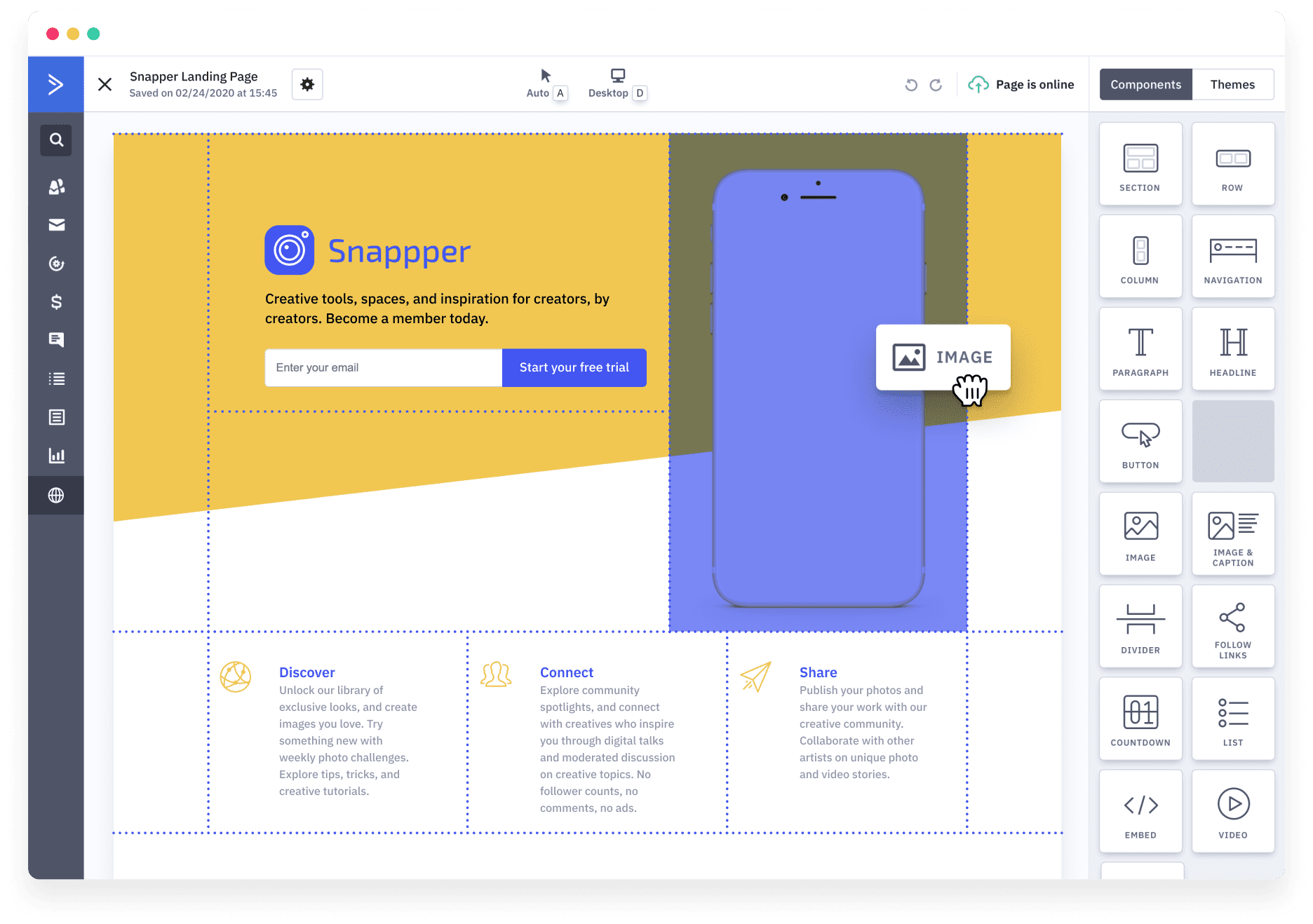 landing page activecampaign