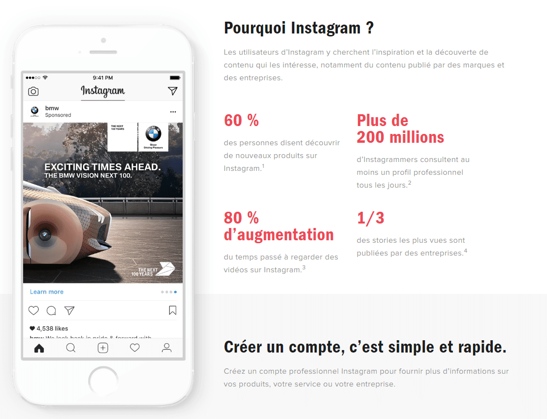 instagram entreprise