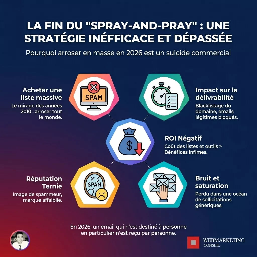 spray-pray cold email