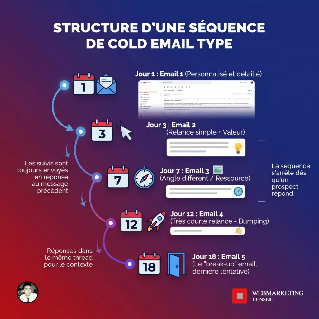 séquence cold email