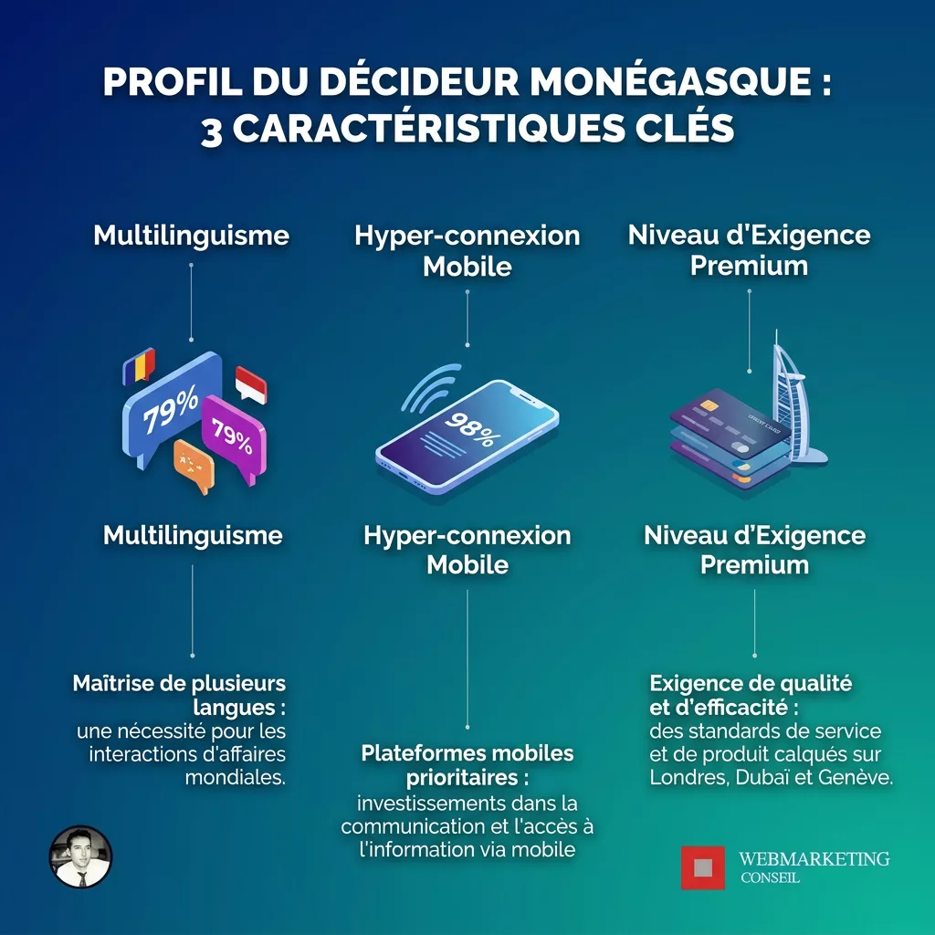 Infographie profil décideur Monaco